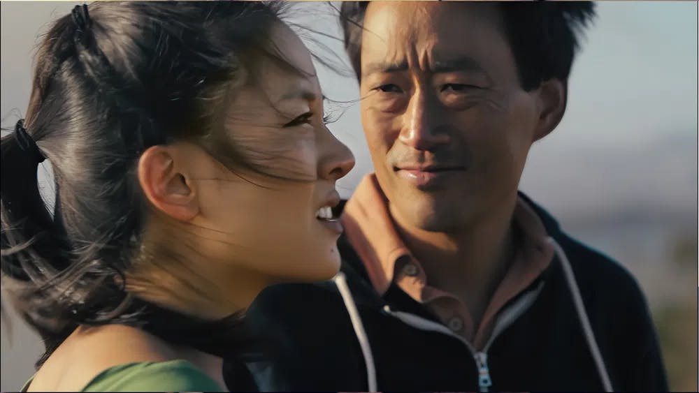 She's too much for him: Constance Wu and Daniel Yoon circle around each other in "East Bay" / Photo courtesy of Level 33 Entertainment.