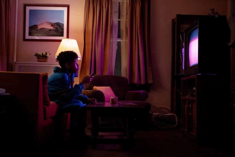 Keep watching: young Owen (Ian Foreman) falls for a cult TV show in "I Saw the TV Glow" / Photo courtesy of A24.