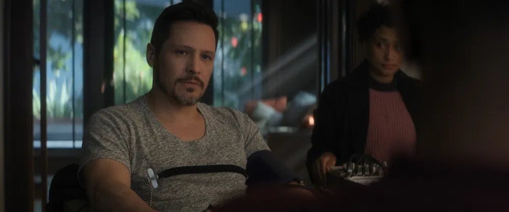 Would I lie to you?: Nick Wechsler takes a polygraph test out of love in "Will I See You Again?" / Photo courtesy of MythReel Productions and HollyShorts.